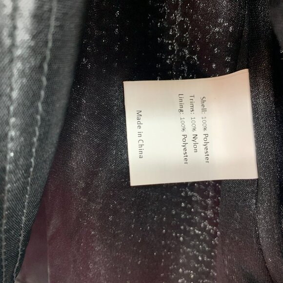 Allegra K Cami Top Sequin Mesh Panel Sleeveless Gray Black - Picture 6 of 9